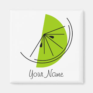 Citrus Limon Name Magnetquadrat Magnet
