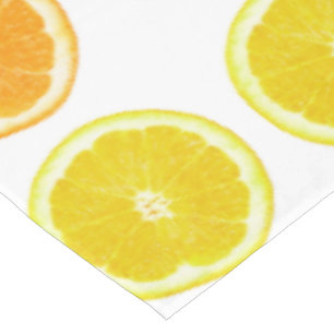 Citrus Limon, Orange und Lemon Polka Dot Slices Tischdecke