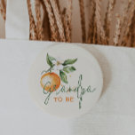 Citrus Little Cutie Baby Shower Grandpa To Be Button<br><div class="desc">Introducing our citrus little cutie baby shower grandpa to be button, perfect for a fun, gender-neutral celebration! This zesty design features a delightful citrus orange clementine fruit theme, brought to life with a simple boho-inspired watercolor style. It is ideal for welcoming a little boy or girl in a joyful and...</div>