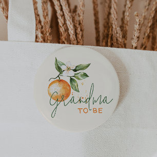 Citrus Little Cutie Baby Shower Oma wird Button