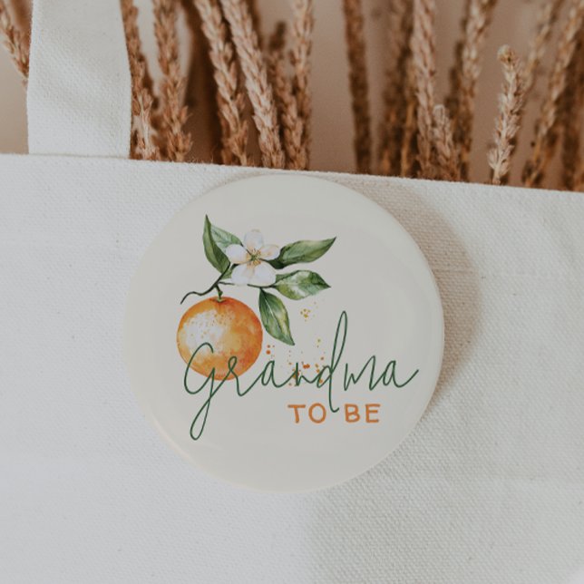 Citrus Little Cutie Baby Shower Oma wird Button (Von Creator hochgeladen)