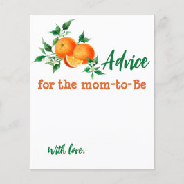 Citrus Little Süsse Baby Shower Advisor Game Card