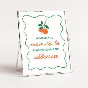 Citrus Little Süsse Baby Shower Envelope Station Poster