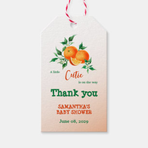 Citrus Little Süsse Botanical Orange Baby Dusche Geschenkanhänger