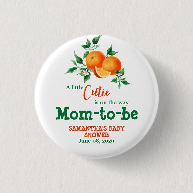 Citrus Little Süsse Botanical Orange Babydusche C Button (Vorderseite)