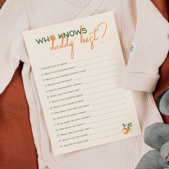 Citrus Little Süsse, die Daddy Best Card kennt Einladung (Von Creator hochgeladen)