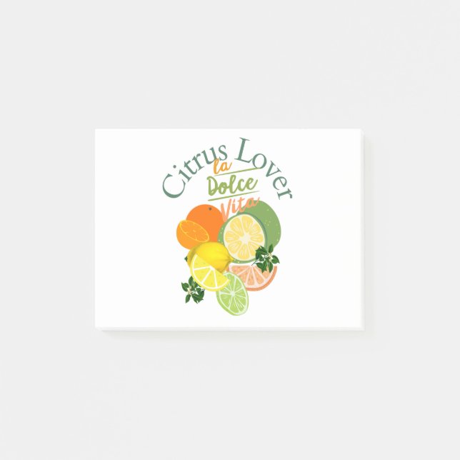 Citrus Lover, la Dolce Vita Post-it Klebezettel (Vorderseite)