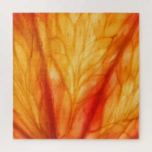 Citrus Macro: Blut Orange Abstrakt. Puzzle