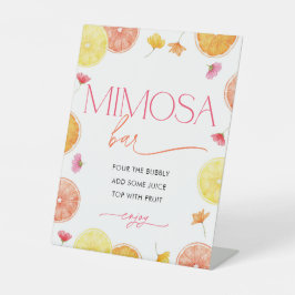 Citrus Main Squeeze Brautparty Mimosa Bar Sockelschild