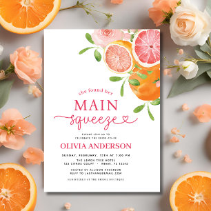 Citrus Main Squeeze Brautparty Orange Pink Einladung