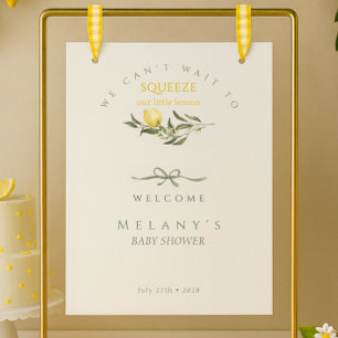 Citrus Mama's Squeeze Bow Willkommen Baby Shower  Poster