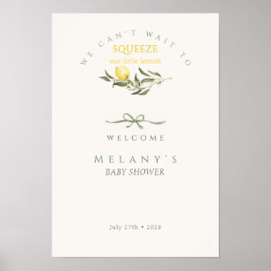 Citrus Mama's Squeeze Bow Willkommen Baby Shower  Poster