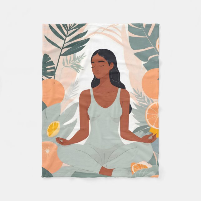Citrus Meditation Fleecedecke (Vorderseite)