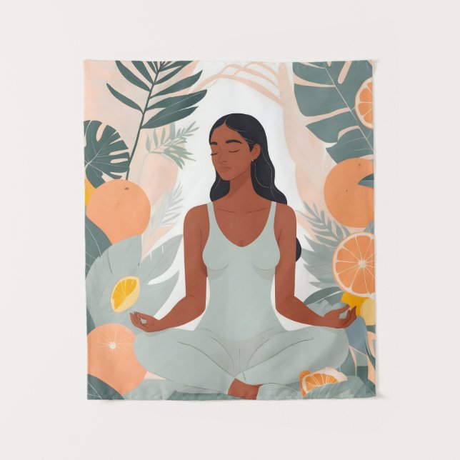 Citrus Meditation Wandteppich (Vorderseite)