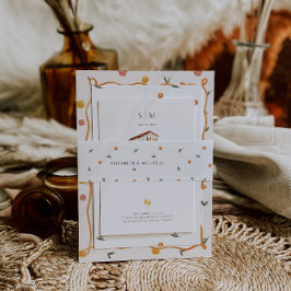 Citrus Monogram | Amore & Aranci Wedding Einladungsbanderole