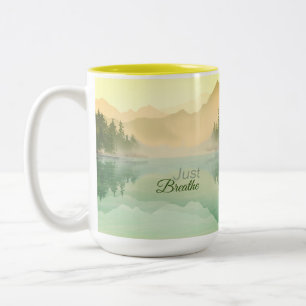 Citrus Mountains Forest Landschaft Zweifarbige Tasse
