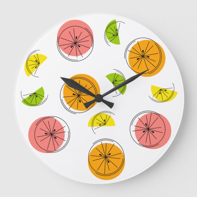 Citrus Multi clock rund Große Wanduhr (Vorderseite)