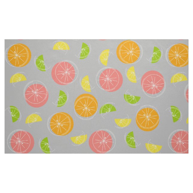 Citrus Multi Großdruck grau Stoff (Fat Quarter (45,7 x 55,9 cm))