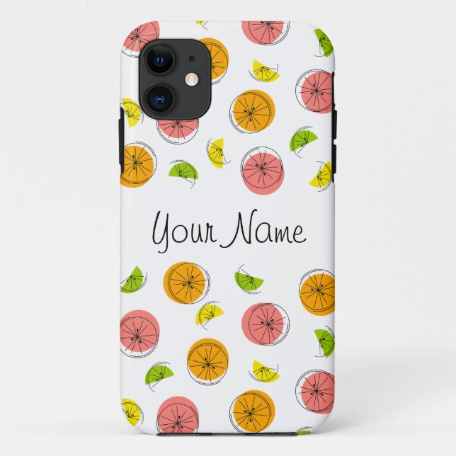 Citrus Multi "Name" iPhone Gehäuse-Portrait Case-Mate iPhone Hülle (Rückseite)