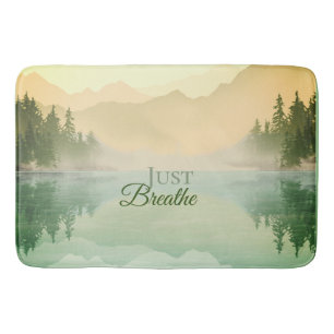 Citrus N Green Mountains Forest Landschaft Badematte