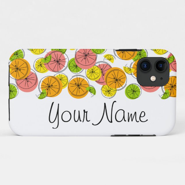 Citrus "Name" iPhone Gehäuse horizontal Case-Mate iPhone Hülle (Rückseite (Horizontal))