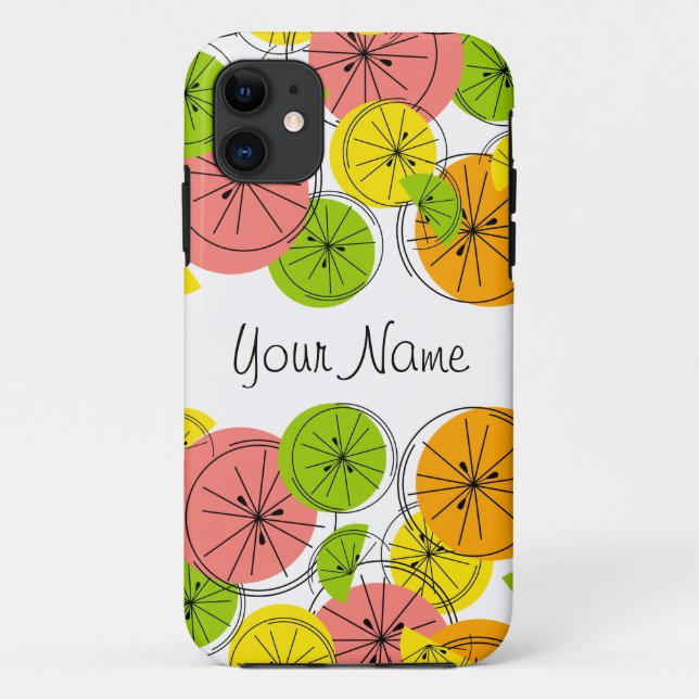 Citrus "Name" iPhone Gehäuse-Portrait Case-Mate iPhone Hülle (Rückseite)
