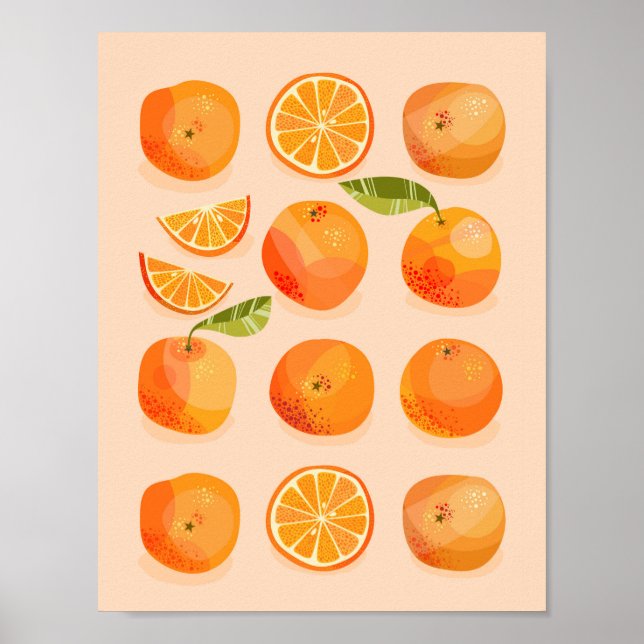 Citrus Orange Art Poster (Vorne)