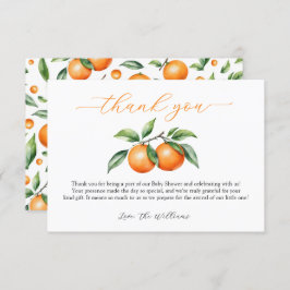 Citrus Orange Baby Dusche Dankeskarte