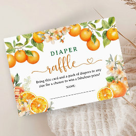 Citrus Orange Baby Duwer Diaper Umschließung Begleitkarte