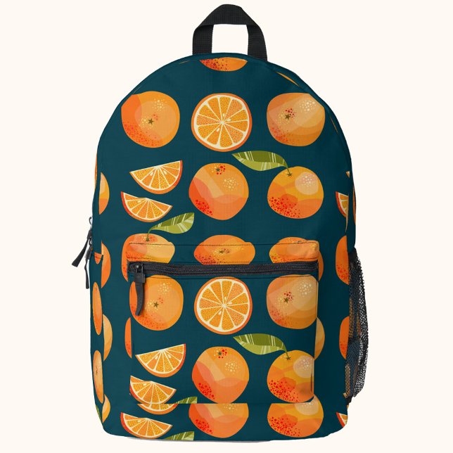 Citrus Orange Bedruckter Rucksack (Citrus orange fruit pattern backpack)