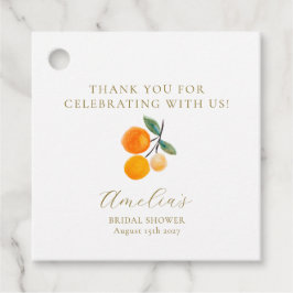 Citrus Orange Bridal Brunch Custom Vielen Dank Geschenkanhänger