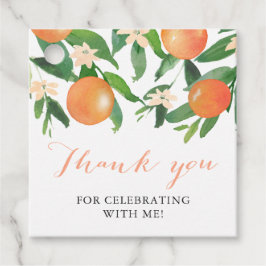 Citrus Orange Charcoal Bridal oder Polterabend Geschenkanhänger