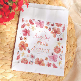 Citrus Orange Floral Brautparty Dankeschön Geschenktütchen