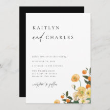 Citrus Orange Floral Wedding