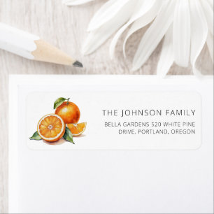 Citrus Orange Frucht Baby Dusche Rücksendeadresse