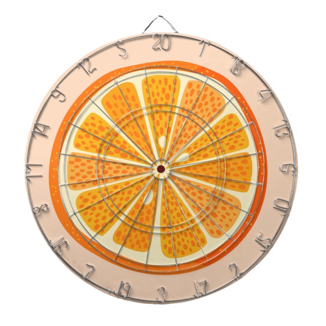 Citrus Orange Fruit Fun Dartscheibe (vorne)