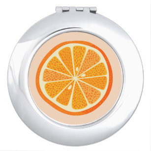 Citrus Orange Fruit Fun Taschenspiegel