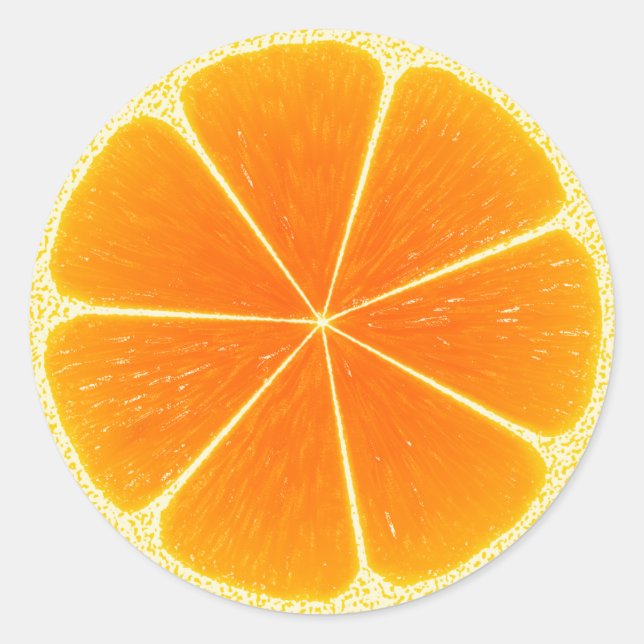 Citrus Orange Fruit Slice Runder Aufkleber (Vorderseite)
