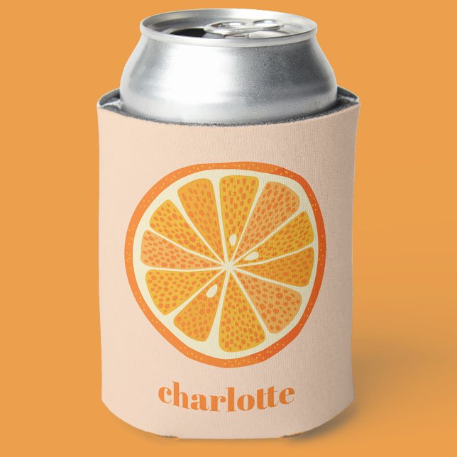 Citrus Orange Fun Personalisiert Dosenkühler (Von Creator hochgeladen)