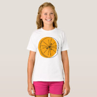 Citrus Orange Girls T - Shirt