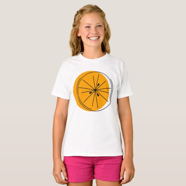 Citrus Orange Girls T - Shirt (Vorne ganz)