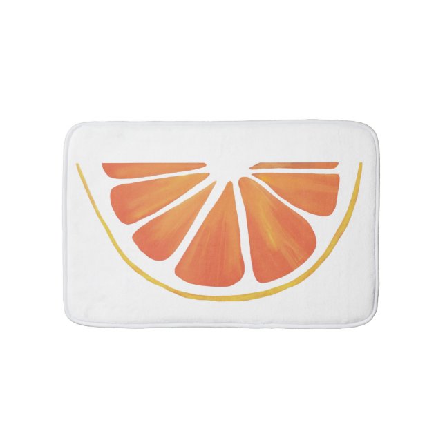 Citrus Orange Grapefruit Slice Art Badematte (Vorderseite)