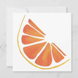 Citrus Orange Grapefruit Slice Art Karte