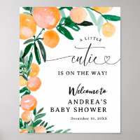 Citrus Orange Kleine Süsse auf der Way Baby Dusche