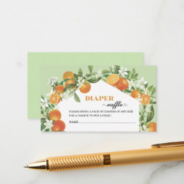 Citrus Orange Kleine Süsse Wasserfarben Babydusche Begleitkarte