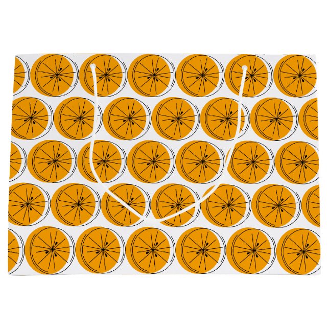 Citrus Orange Multi Geschenktasche groß Große Geschenktüte (Vorderseite)