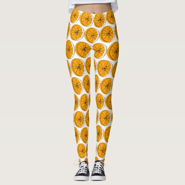 Citrus Orange Multi Leggings (Vorderseite)