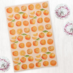 Citrus Orange Pattern Geschirrtuch