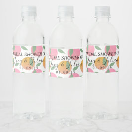 Citrus Orange Peaches FruchtWedding Wasserflaschenetikett