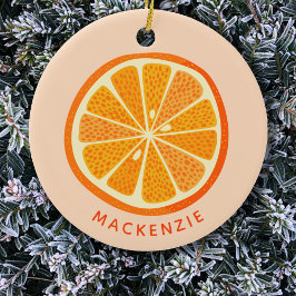 Citrus Orange Personalisiert Keramik Ornament